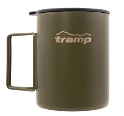 Термокружка Tramp TRC-142 Olive 500 мл зі складаними ручками та поїлкою Olive