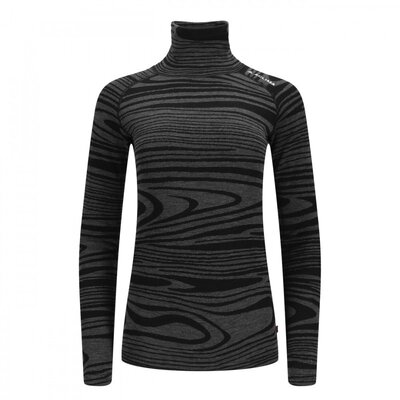 Термобілизна блуза Aclima жіноча WarmWool Roll Neck W's Black Motion
